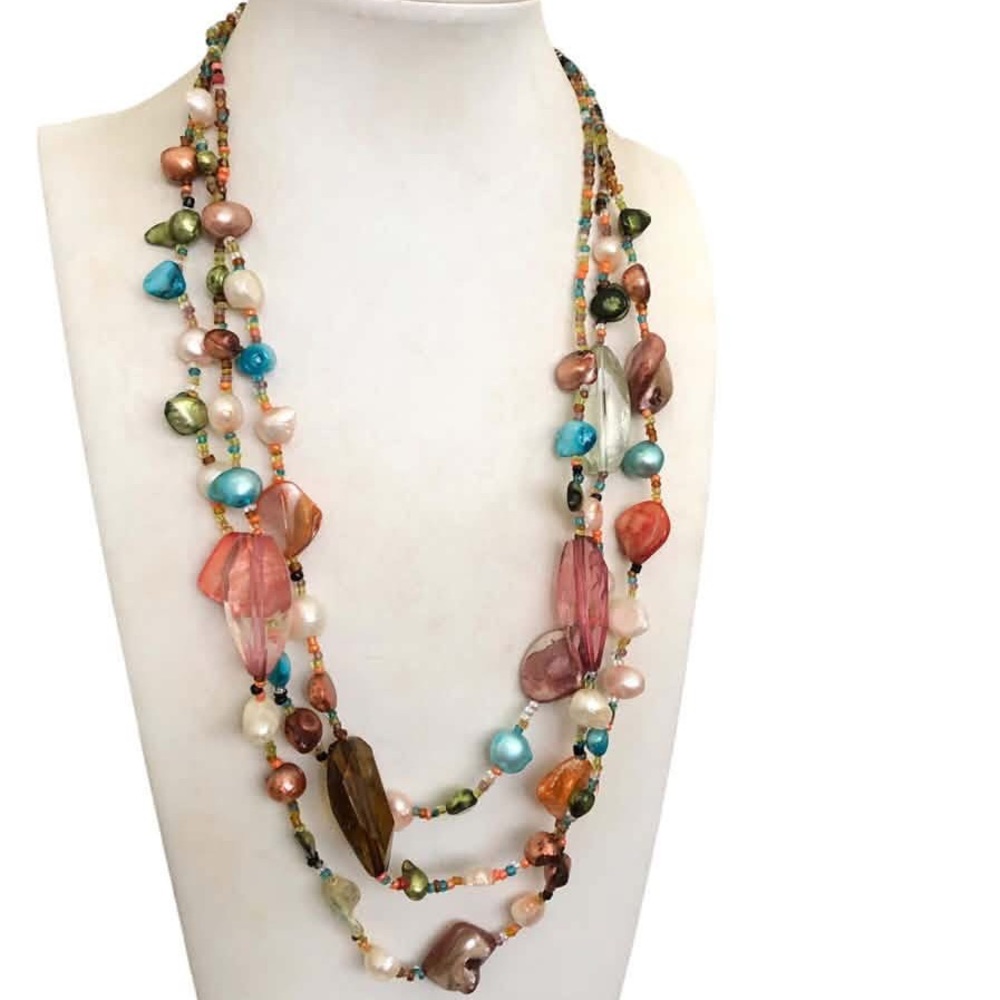 ⭐️BOGO⭐️ Triple- Strand Mother of Pearl Necklace